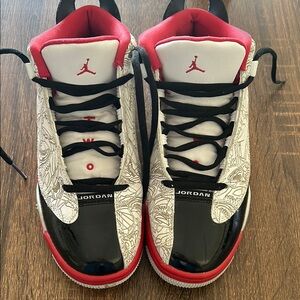 Jordan Black and Red Sneakers